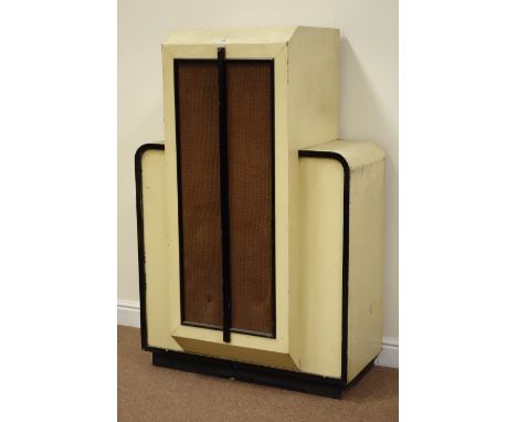 Large Art Deco period Goodmans speaker, fitted with W95cm, H138cm D55cm