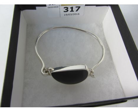 Whitby jet set bangle stamped 925