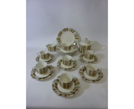 Midwinter 'Sienna' tea set - six place settings