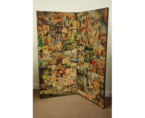 Vintage scrap screen H166cm x W156cm approx. 