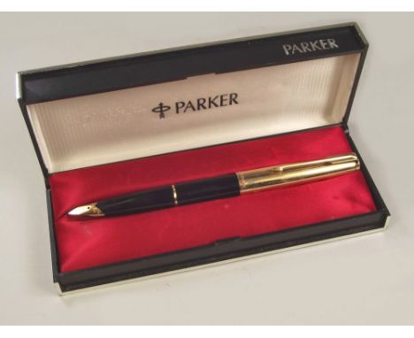 FOUNTAIN PEN. A 1970's Parker 65 fountain pen, original box with leaflet & adaptor.