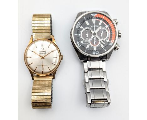 A Gents Citizen Ego Drive wrist watch and an Omega Seamaster wrist watch.