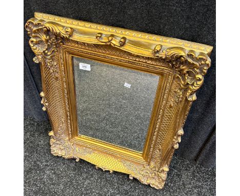 Antique style gilt frame bevel edged mirror