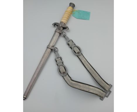 German WWII Army Dagger by H.Kolping (Rare Marking) with Deluxe Hanger[40cm]