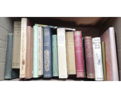 Box Of Vintage Embroidery and stich publications.