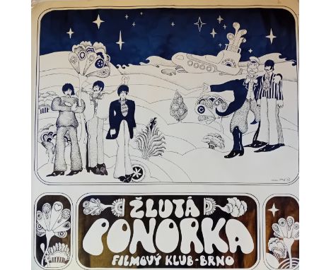 Beatles Yellow Submarine Poster by V.Houf '73[59x60cm]