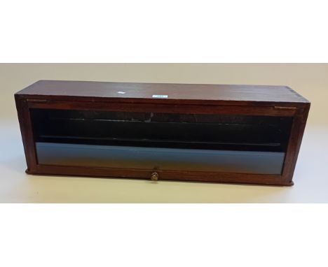 Single Tier Walnut Bookshelf with single glass shelf