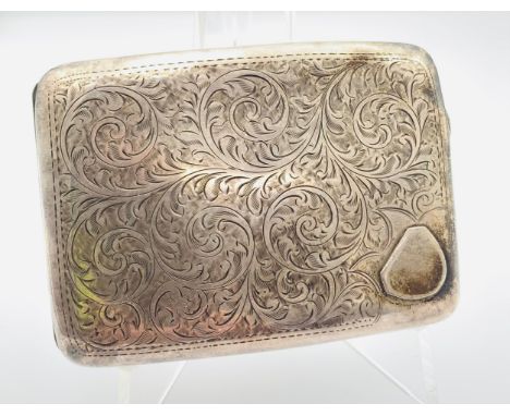 Silver cigarette case, J M W, Birmingham 1923Weight - 132.92g
