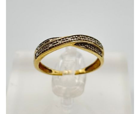 22ct Gold ladies diamond ring Size - KWeight - 1.56g