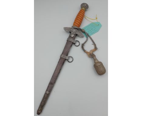 German WWII 2nd Model Luftwaffe Dagger by W.K.C Solingen with pumpkin grip handle.[43cm]