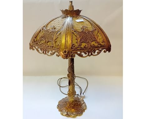 Art Nouveau Style Gold Leaf design  lamp [Approx 70cm]