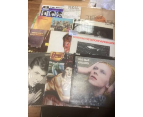 Records : Albums inc Beatles, Neil Young, Rolling Stones, David Bowie - conditions look very nice (12)