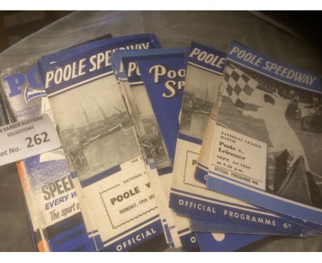 Speedway : Poole Pirates collection of programmes 1955 - early 1960s (mostly 50s) - good lot (37)