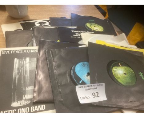 Records : A collection of John Lennon, R. Starr, McCartney, Harrison original 1st issue 45s inc picture sleeves (19)