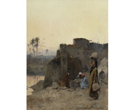 Charles Wilda (Austrian, 1854-1907)The water carrier signed and dated 'CHARLES WILDA 1887' (lower right)oil on panel47.2 x 35