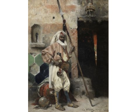 Charles Wilda (Austrian, 1854-1907)The Palace Guard signed, inscribed and dated 'CH.WILDA PARIS 1884' (lower right)oil on pan