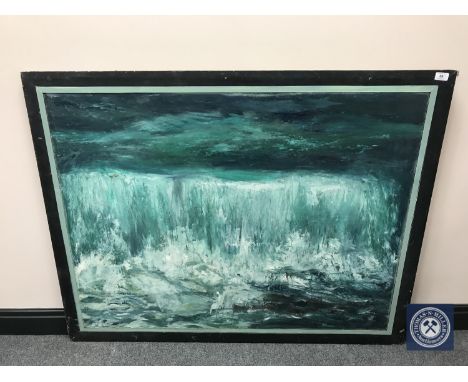 Donald James White : Roller Clachtoll, oil on board, signed, dated '88, 89 cm x 114 cm, framed. 