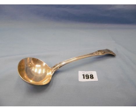 A Victorian king pattern hallmarked silver sauce ladle weight 87 grams