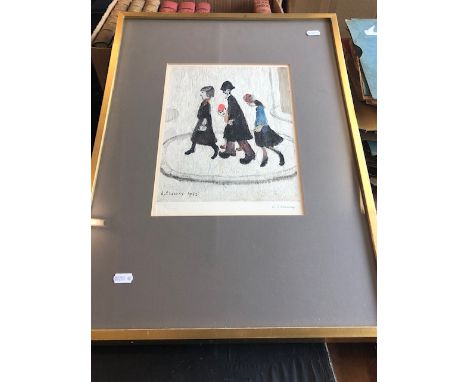 A signed LS Lowry lithograph 42 x 55cm