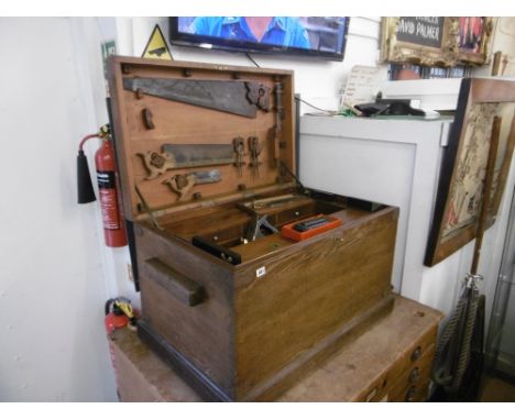 A cabinet makers tool chest and tools