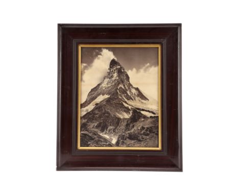 mountaineering - Early large image of the Matterhorn, 1909 A large format photograph of The Matterhorn, signed to the bottom 