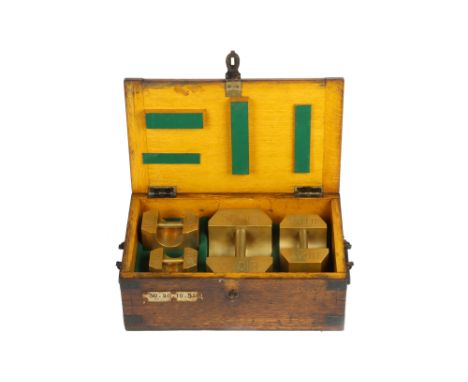 Standard Set of Customs Inspectors Octagonal Avoirdupois Weights English, dated 1908, engraved to the top 'AVOIR' and to the 