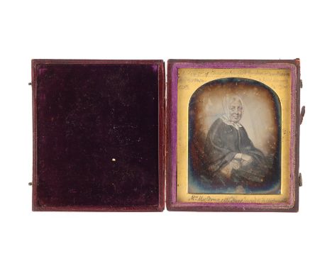 A Collection of 4 Daguerreotype Portraits, comprising of a portrait of a mother &amp; child in an oval frame in a leatehr cas