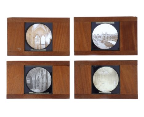 An Set of Magic Lantern Slides by J. B. Dancer, Manchester, English , c.1880, paper surrounding images reads 'J. B. DANCER, O