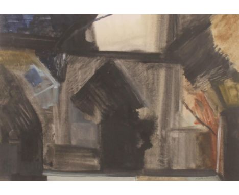 Manner of KEITH VAUGHAN (British 1912-1977) *ARR* Untitled Mixed media, signed and dated '71 lower right, 24cm x 34cm, frame 