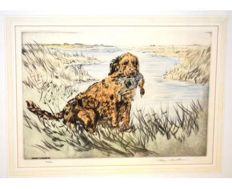 Henry Wilkinson
'Retriever'
Artists proof, colour etching print 30/100, signed in pencil lower right, 26 x 36cm