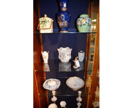 A quantity of china and porcelain, to include Wilton Ware chinoisserie decorated vase, Maling jar and cover, Carlton Ware Aus