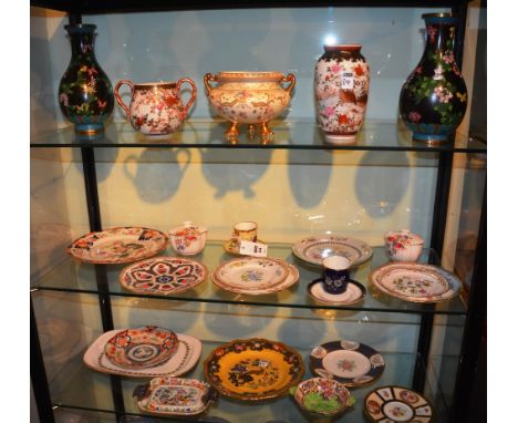 A quantity of porcelain, to include Royal Worcester, Spode and Maling examples, together with a pair of cloisonne vases (a lo