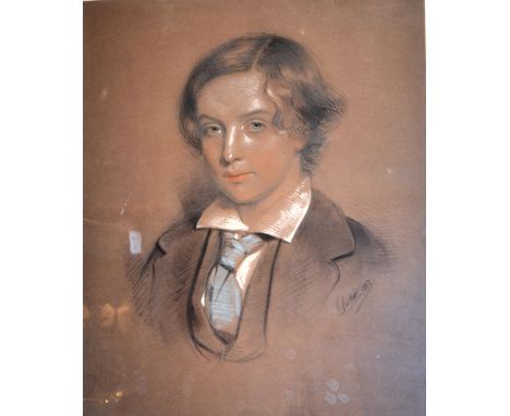 James Archer ARSA RSA (1823-1904)
'Portrait of a Young Gent'
Chalk & pastel, signed 1883 lower right, 56 x 45cm CONDITION REP