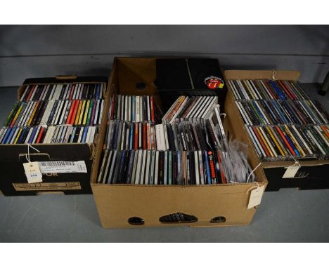 Selection of various CDs, artists to include: Lennon, The Beatles, The Rolling Stones and others, contained across three boxe