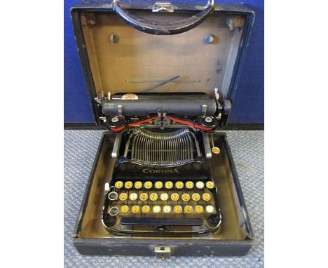 A vintage Corona travelling typewriter