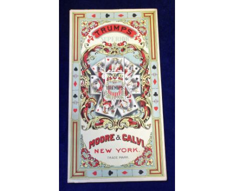 Tobacco advertising, USA, Moore &amp; Calvi, large paper advert for 'Trumps Superior' with playing card design, approx 32cm x