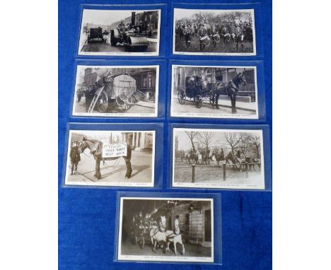 Postcards, London Life, a selection of 7 Rotary London Life cards Series 10513 no 69, Early Morning In Rotten Row Hyde Park, 