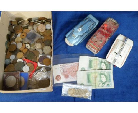 Stamps and Coins, a large quantity of GB and foreign coins, various ages mostly 1850s onwards. Mainly copper and silver issue