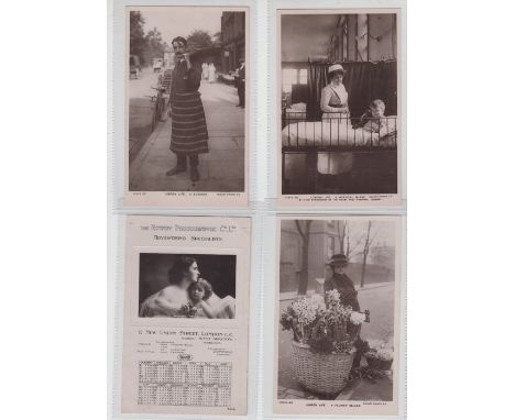 Postcards, London Life, a good selection of 8 London Life cards in the Rotary Series 10513  no 61, The Underground Railway Li
