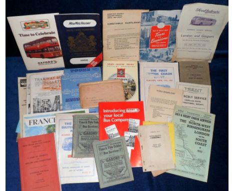 Ephemera, Bus, Coach and Tram, to inc. 1959 British Coach Rally souvenir programme, 1953 Ribble, Standerwick, Scout Day and N