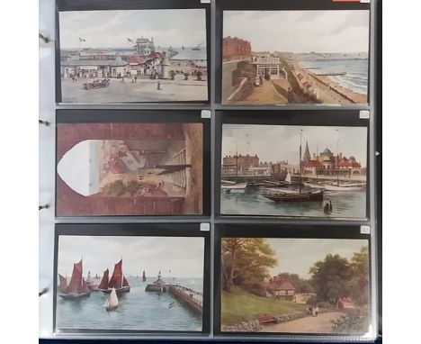 Postcards, A.R. Quinton, a detailed and comprehensive collection of approx 270 cards U.K. artist drawn landscape views all il