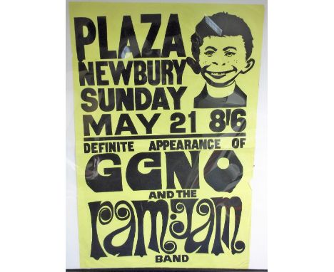 Music poster, Geno Washington and the Ramjam Band, Ricky Tik gig style poster for the event at Newbury Plaza on 21 May 1967, 
