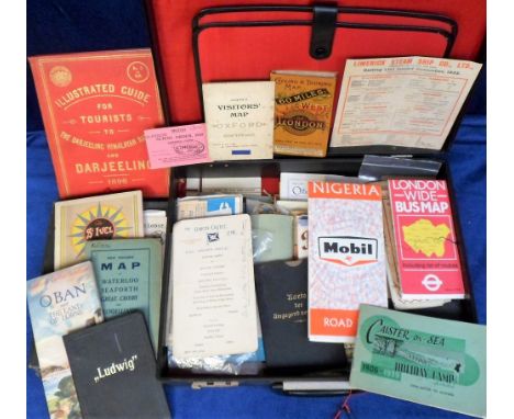 Collectables, a large quantity of very interesting travel related items to include an 1896 dated book 'Illustrated Guide for 