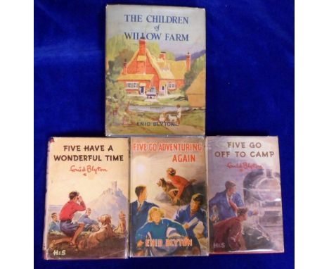 Collectables Books, 4 Enid Blyton books. 'Five Go Adventuring Again' by Enid Blyton First Edition 1943,  'The Children of Wil