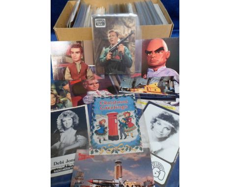 Postcards, a selection of modern cards in box, mainly Radio, TV and entertainment inc. Dr Who, Star Trek, Local Radio Broadca