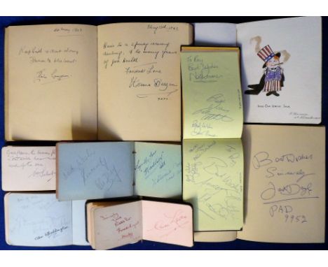 Variety &amp; Entertainment Autographs, a collection of 8 vintage Autograph albums with contents ranging between 1919 &amp; 1