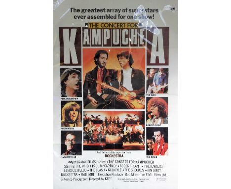 Music poster, Concert for Kampuchea, US - 1 sheet Movie Poster 1980 featuring the documentary of the 1979 Charity Gig featuri