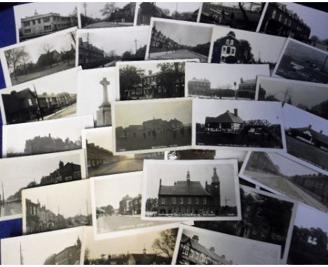 Postcards, Surrey, a fine RP selection of 31 cards of Raynes Park, Mitcham, Merton, New Malden, West Barnes, Colliers Wood, B