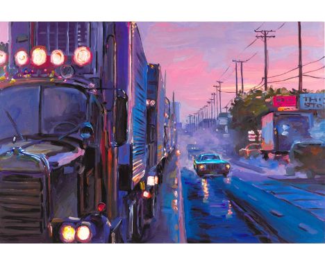 Bob Dylan (b.1941) American"Omaha Rain" (2023)Signed and numbered 36/295, giclee print from "The Beaten Path", 49cm by 45cmSo