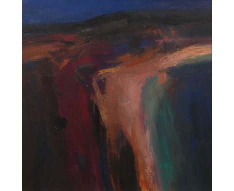 John Miller (1931-2002)"Landscape"Signed and inscribed verso, oil on canvas, 76cm by 76cmProvenance: New Craftsman Gallery, S